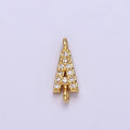 14K Gold Filled 11mm A-Z Initial Letter Alphabet Micro Paved CZ Personalized Sideways Connector | A-A1002-A-A1014