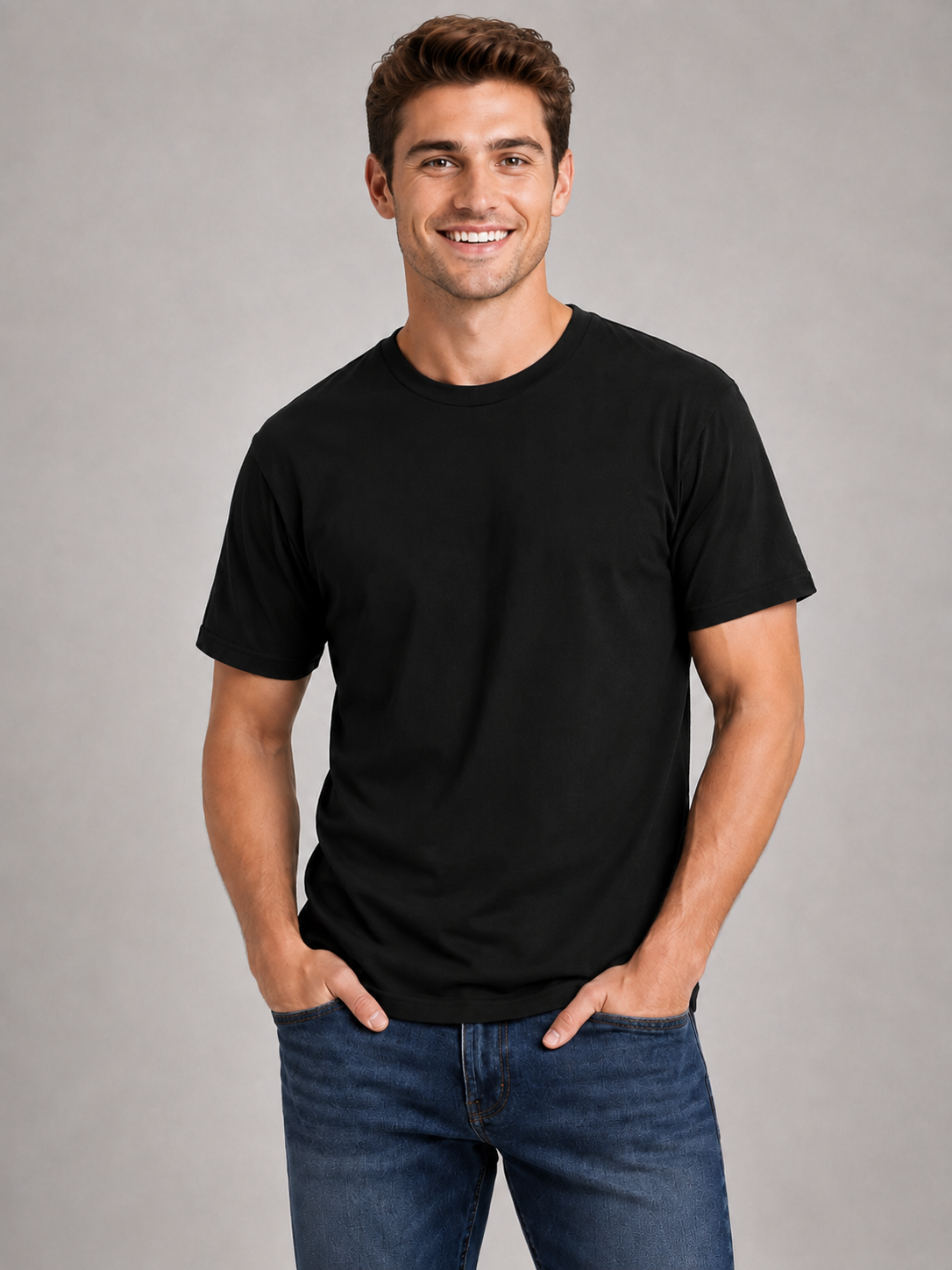 Retro Ring-Spun Crew Neck T-Shirt 2100