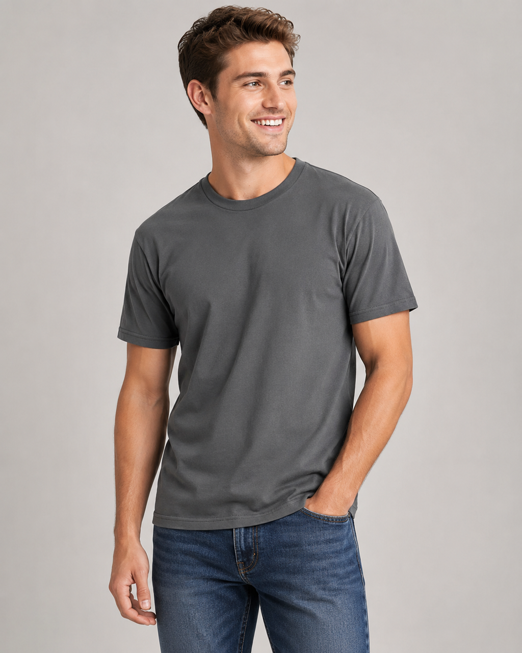 Retro Ring-Spun Crew Neck T-Shirt 2100