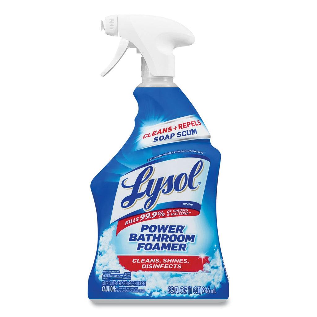 LYSOL Disinfectant Power Bathroom Foamer, Liquid, Atlantic Fresh, 32 oz Spray Bottle