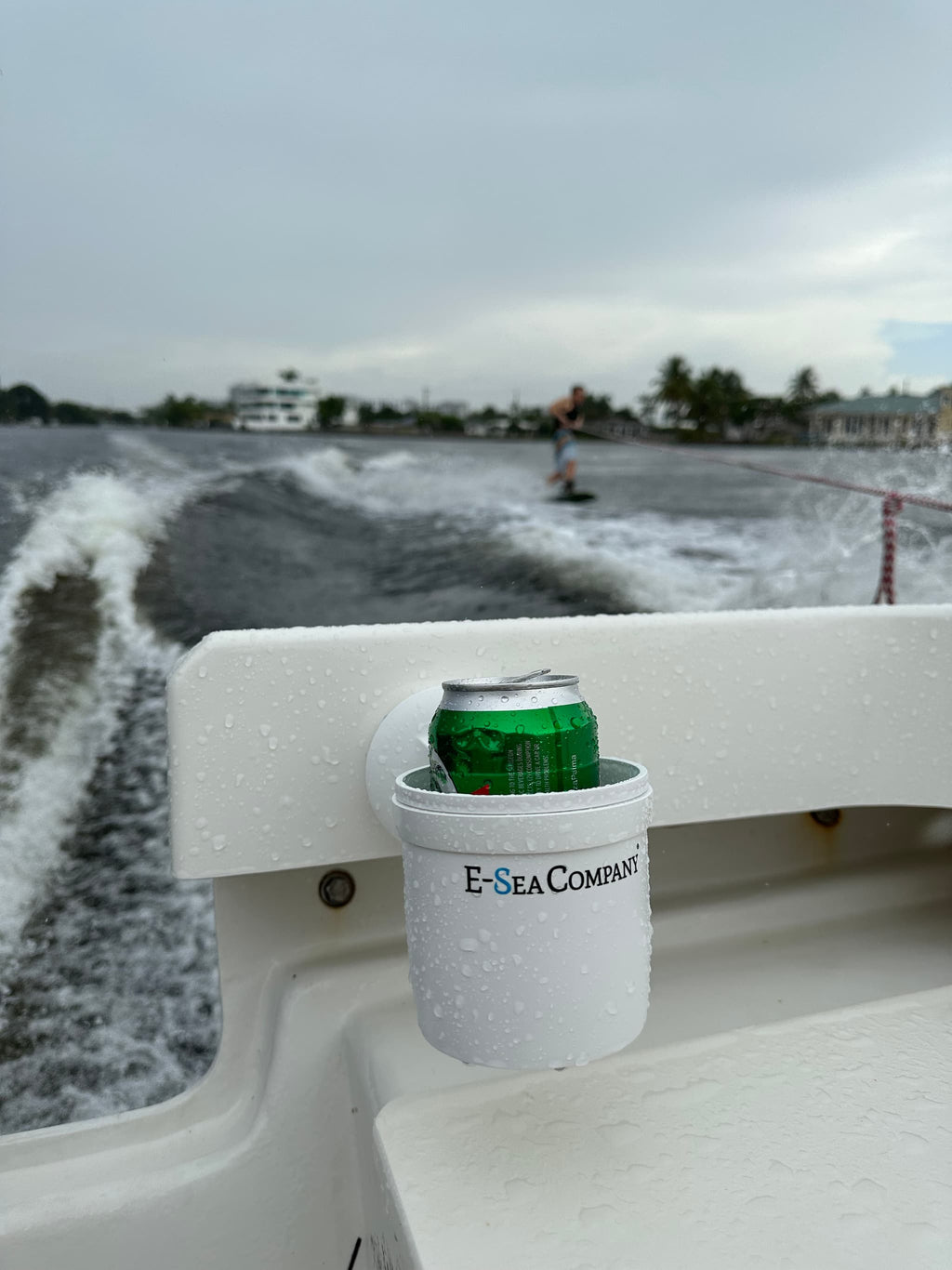 E-Sea Cup Adjustable-Suction Mounted Adjustable Angle Cup Holder-White