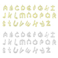 Gold Silver Alphabet Initial Charm Pendant, Sku#LX944