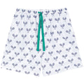 Men's Tennis Navy Sleep Shorts - Organic Cotton Poplin