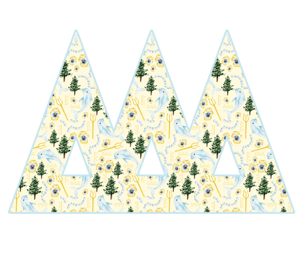 Tri Delta Acrylic Shelf Decor