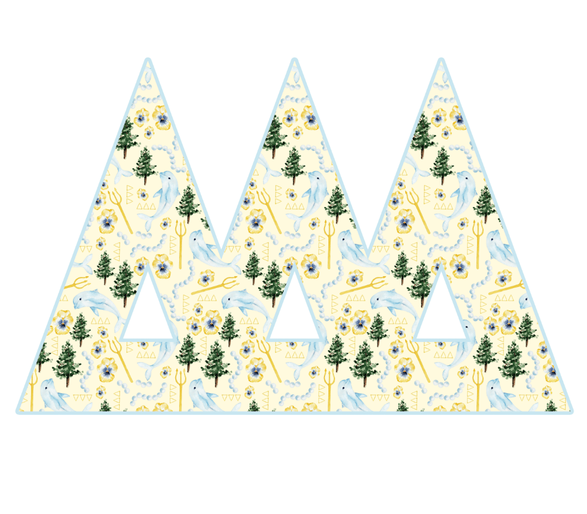 Tri Delta Acrylic Shelf Decor