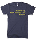 Mens T-Shirt Partnership For A Buckeye Free America (Navy)