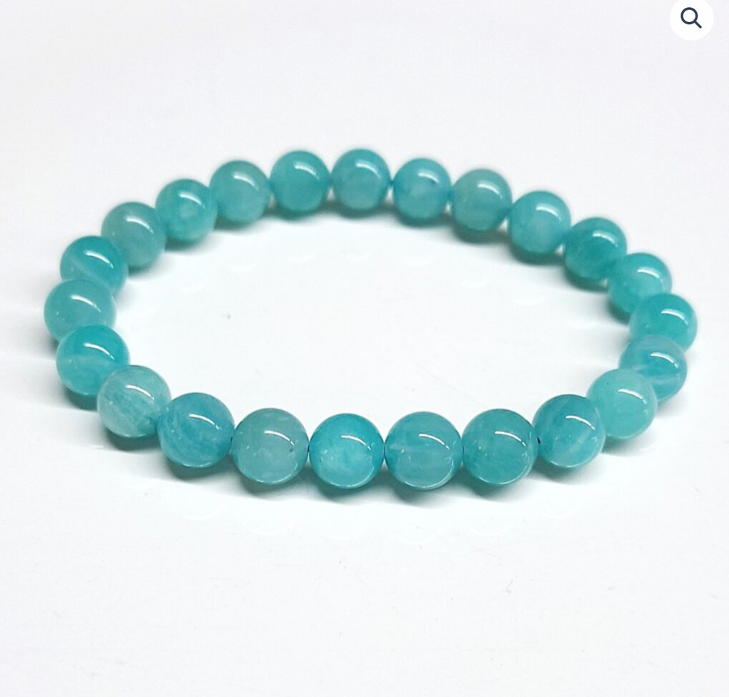 Amazonite (AA) Round Bead Bracelet 8mm - Integrity