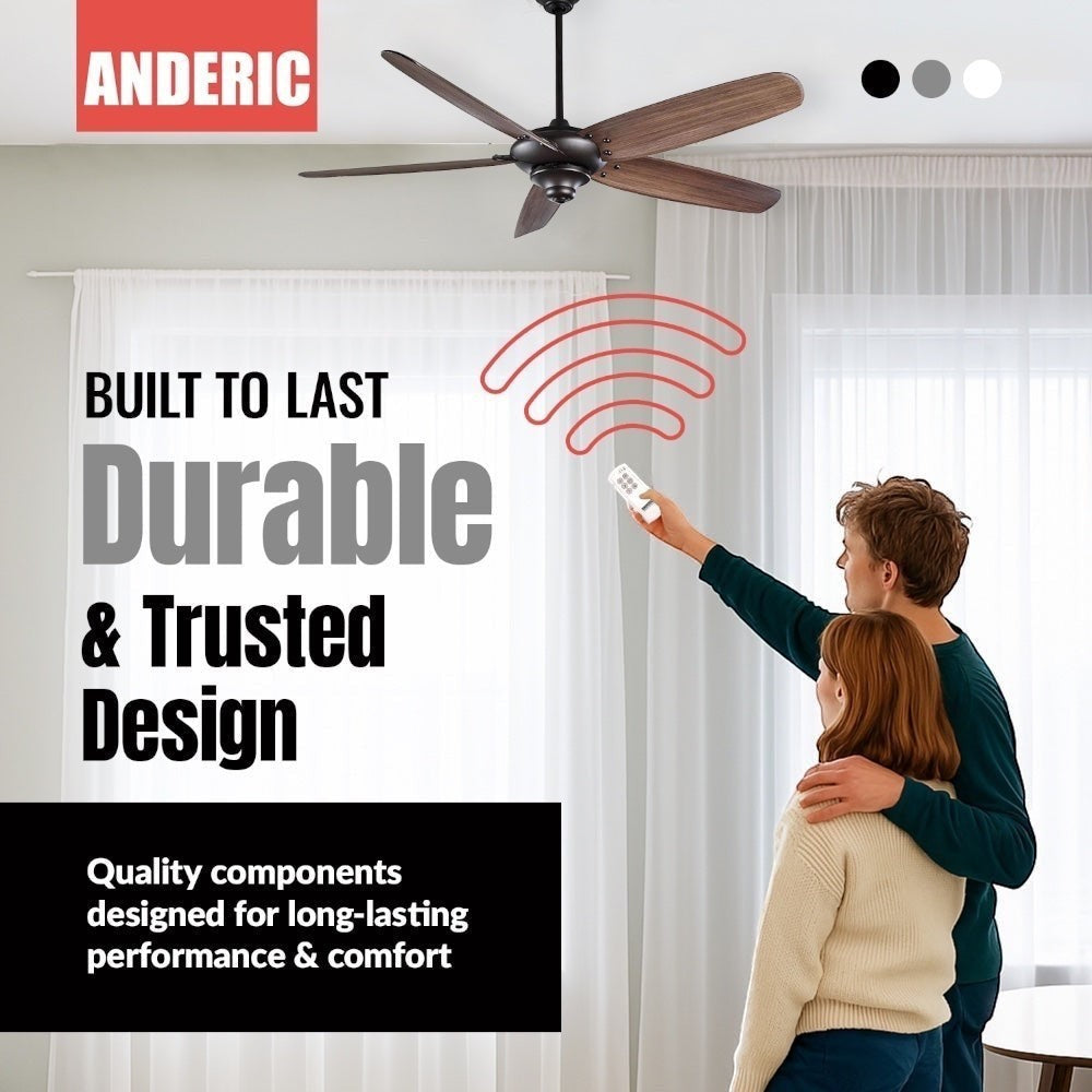Anderic Substitute Kit for RE-AC-H-1 UC7235T4 for Modern Fan Company Ceiling Fan Remote Control [63T-AC83T-KIT]