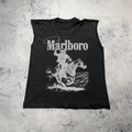 'Rugged' Man Vintage Black Cut Off Tee