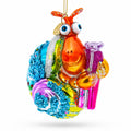 Shrimp with Gifts Glass Christmas Ornament
