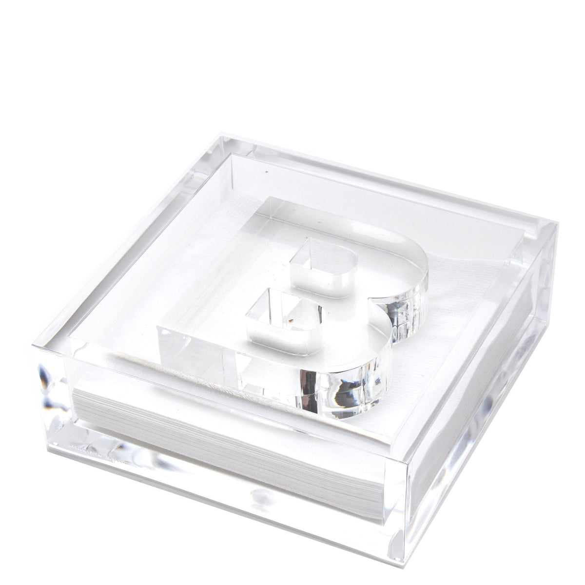 Initial Acrylic Cocktail Napkin Holder