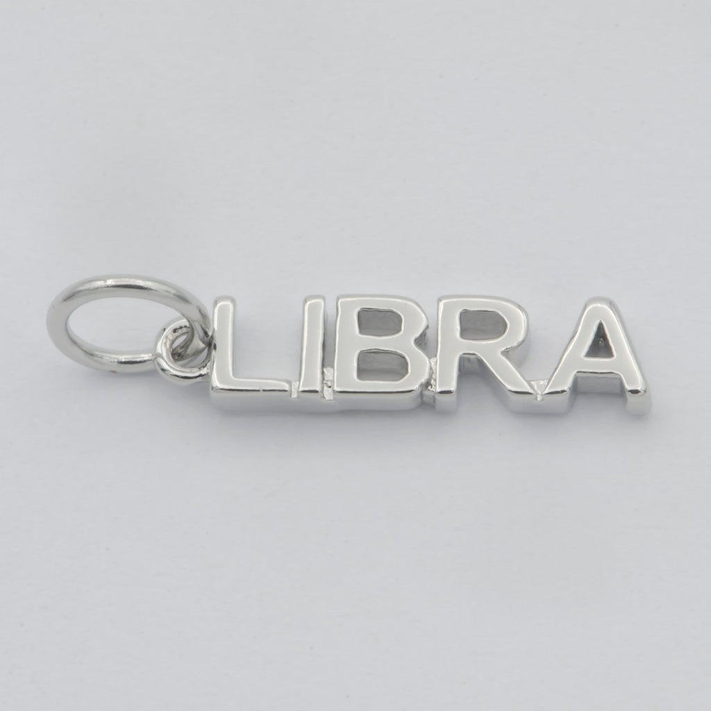 Gold Filled Zodiac Sign Script Words Mini Charm in Gold & Silver | A-A1815-A-A1820 | A-A1839-A-A1844
