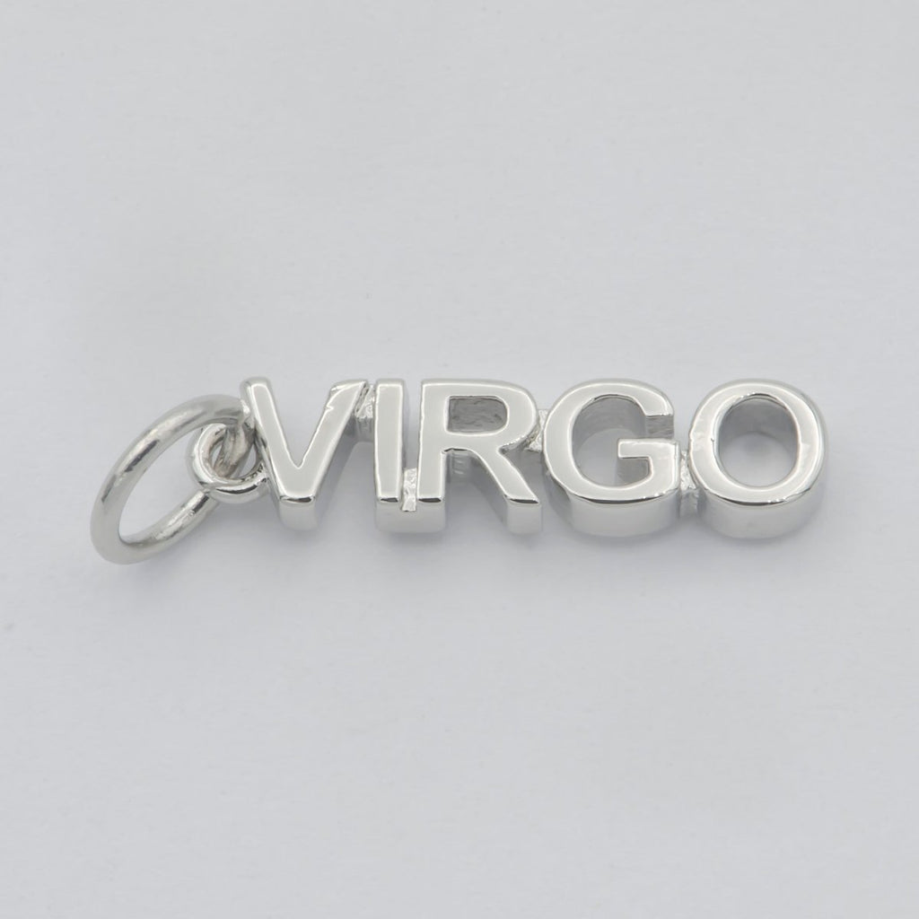 Gold Filled Zodiac Sign Script Words Mini Charm in Gold & Silver | A-A1815-A-A1820 | A-A1839-A-A1844