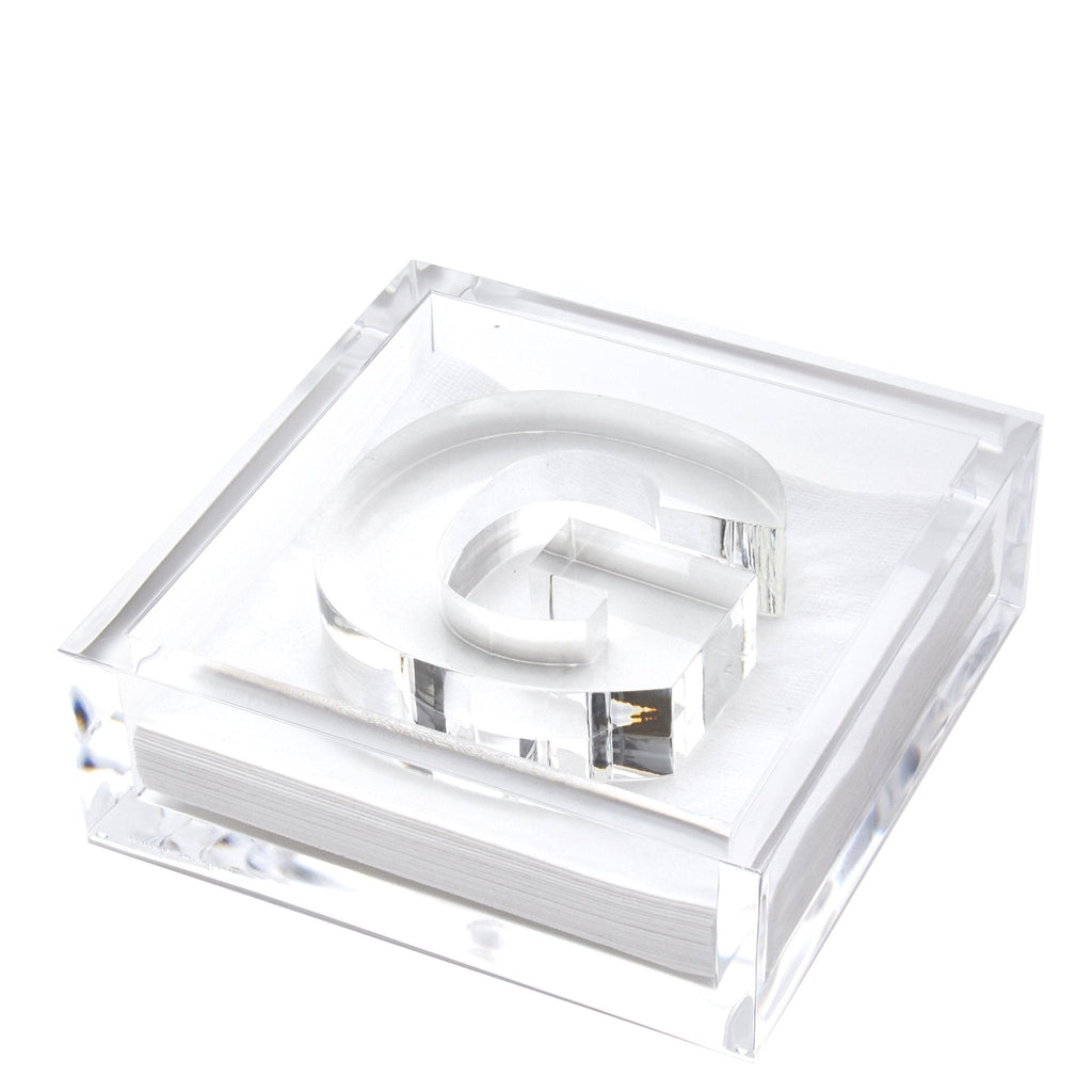 Initial Acrylic Cocktail Napkin Holder