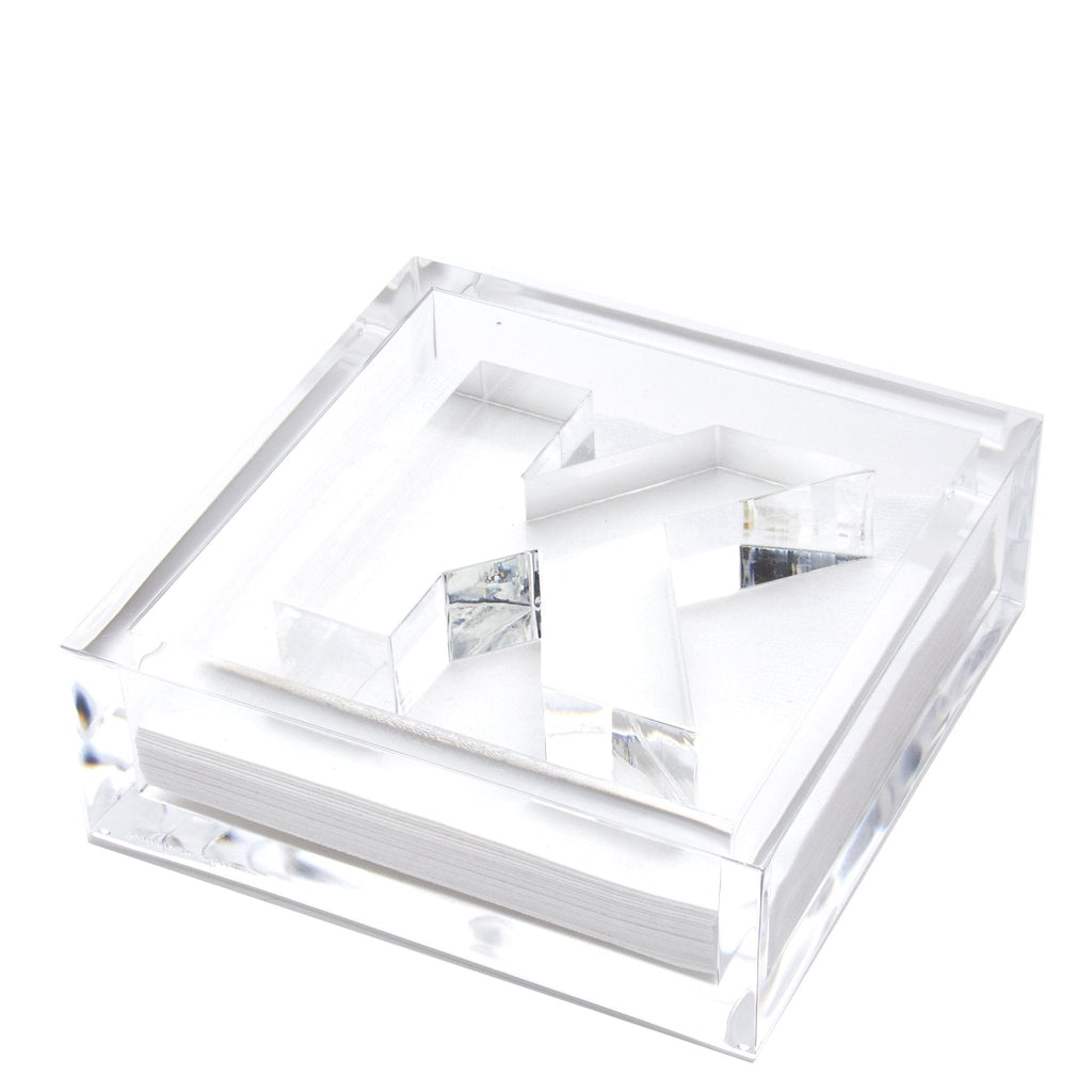 Initial Acrylic Cocktail Napkin Holder