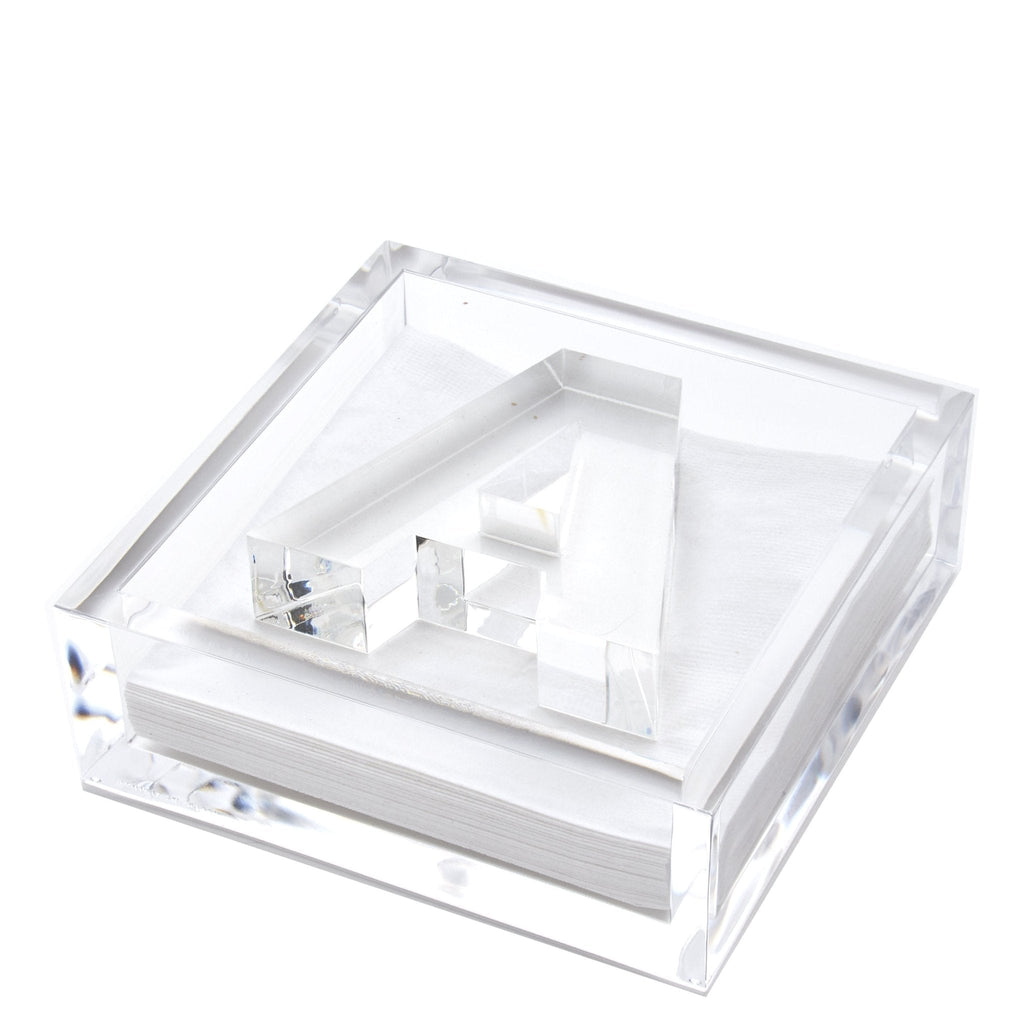 Initial Acrylic Cocktail Napkin Holder