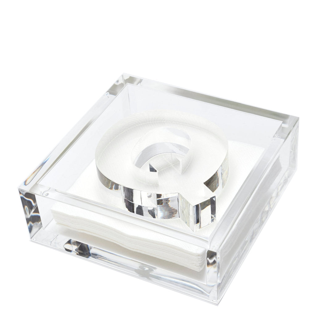 Initial Acrylic Cocktail Napkin Holder