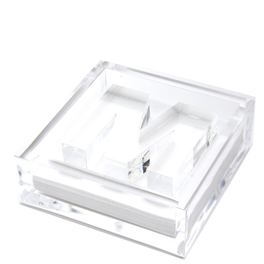 Initial Acrylic Cocktail Napkin Holder