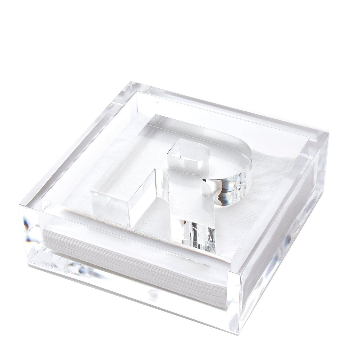 Initial Acrylic Cocktail Napkin Holder