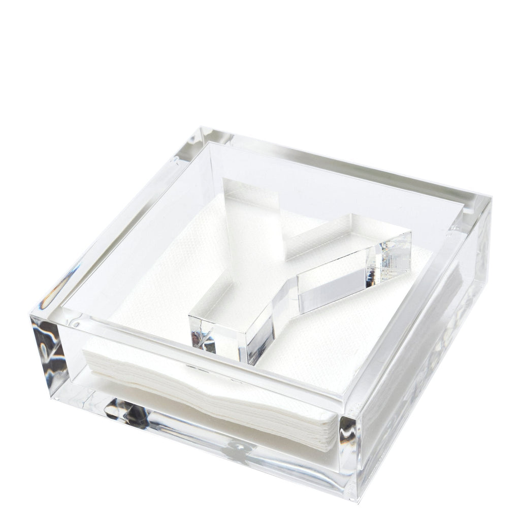 Initial Acrylic Cocktail Napkin Holder