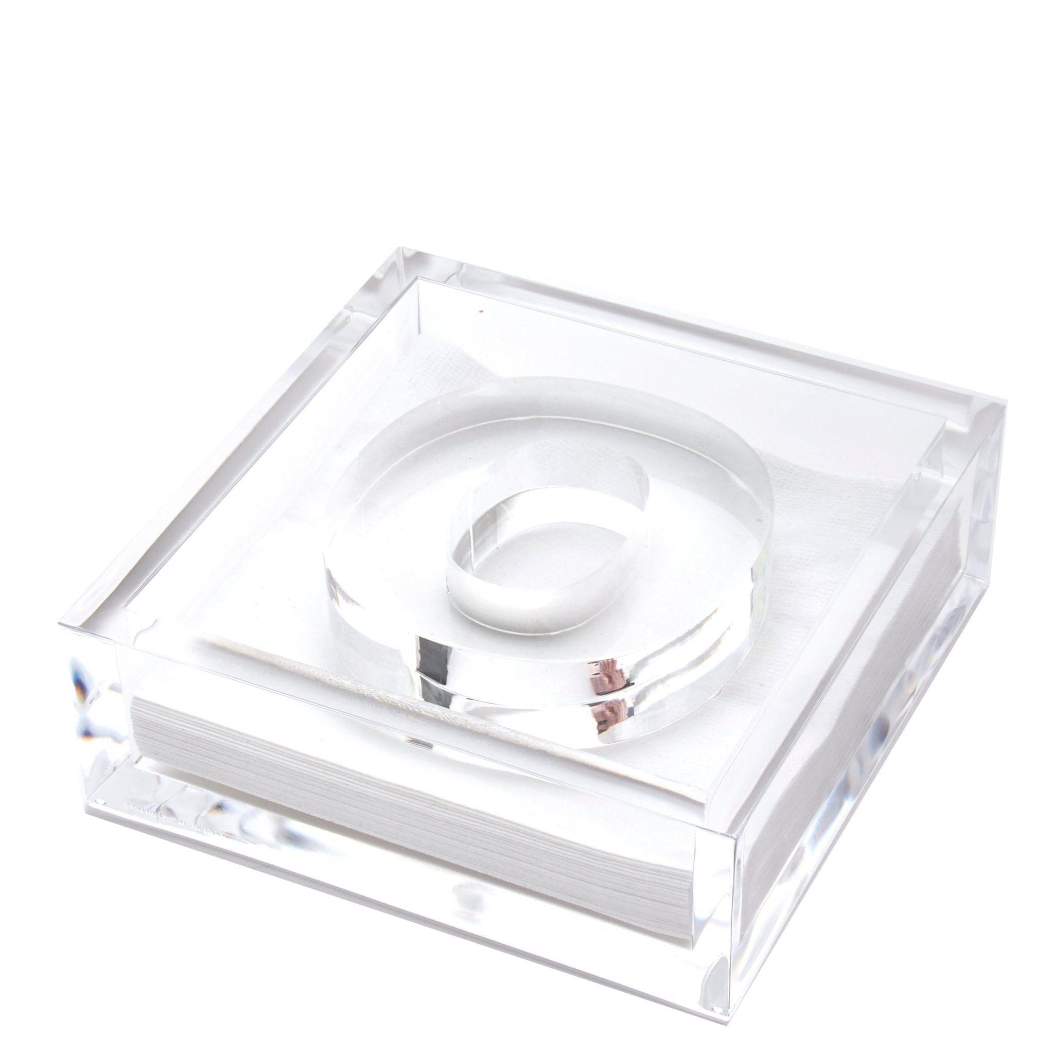 Initial Acrylic Cocktail Napkin Holder