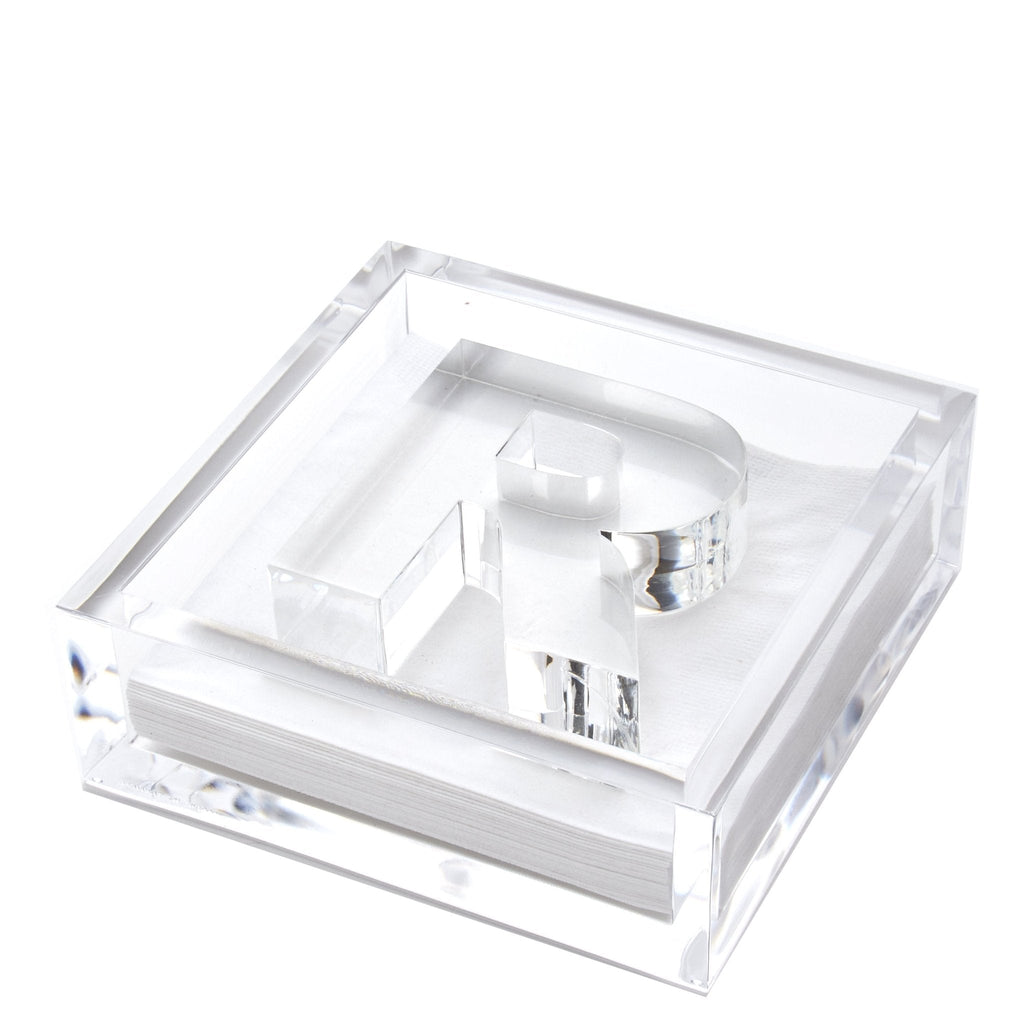 Initial Acrylic Cocktail Napkin Holder