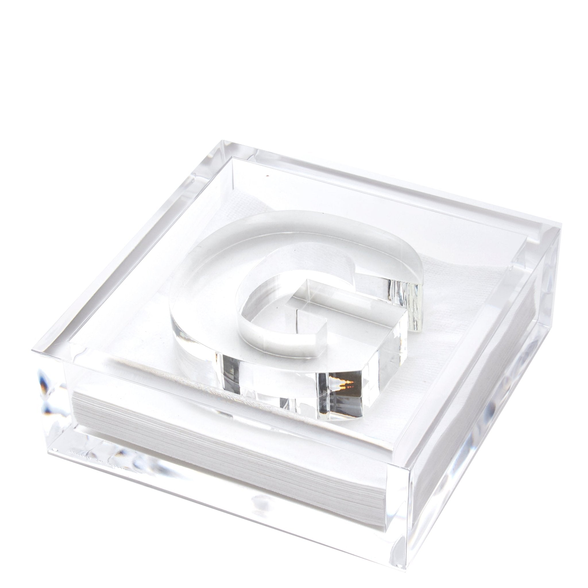 Initial Acrylic Cocktail Napkin Holder
