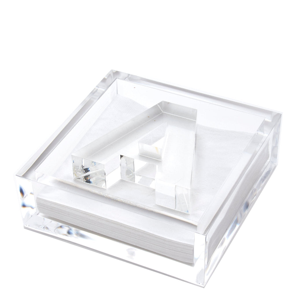 Initial Acrylic Cocktail Napkin Holder