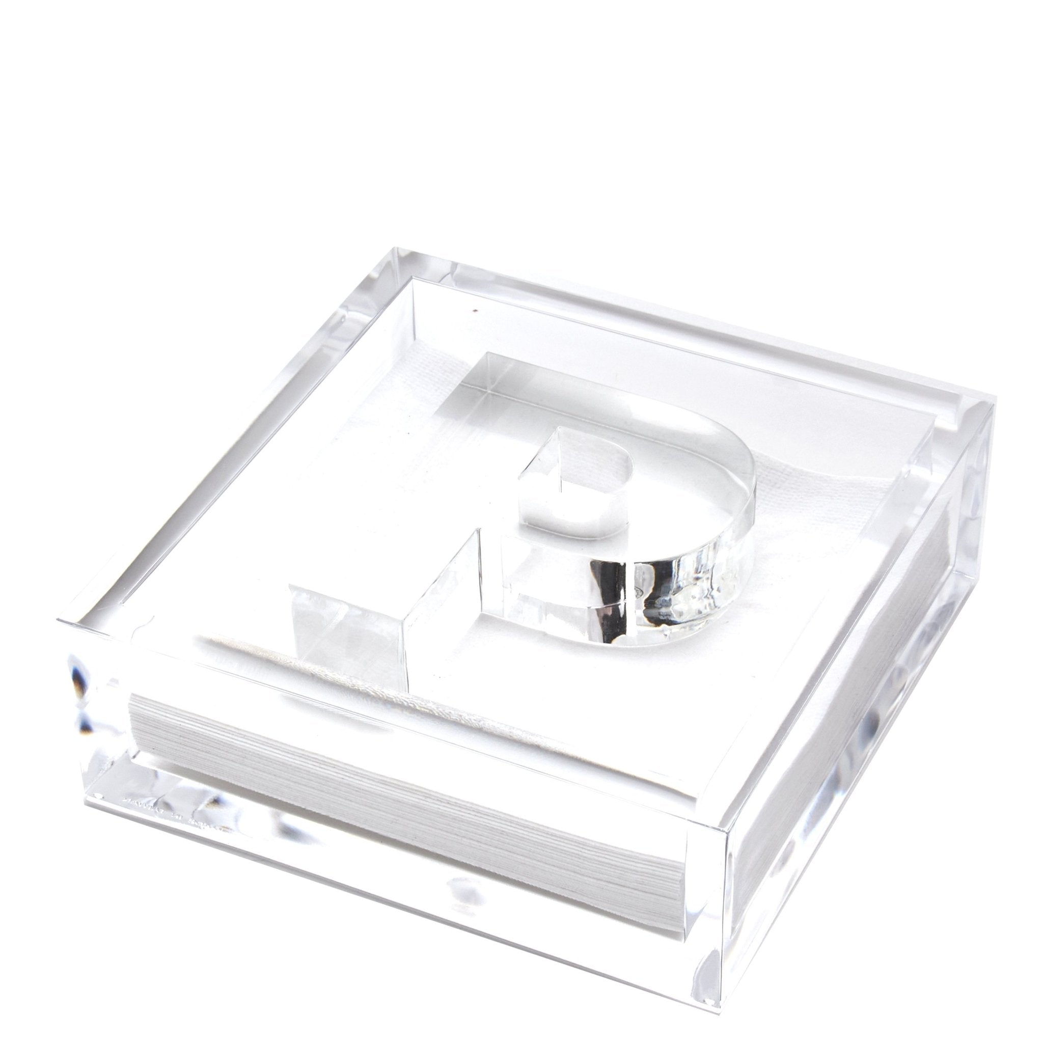 Initial Acrylic Cocktail Napkin Holder