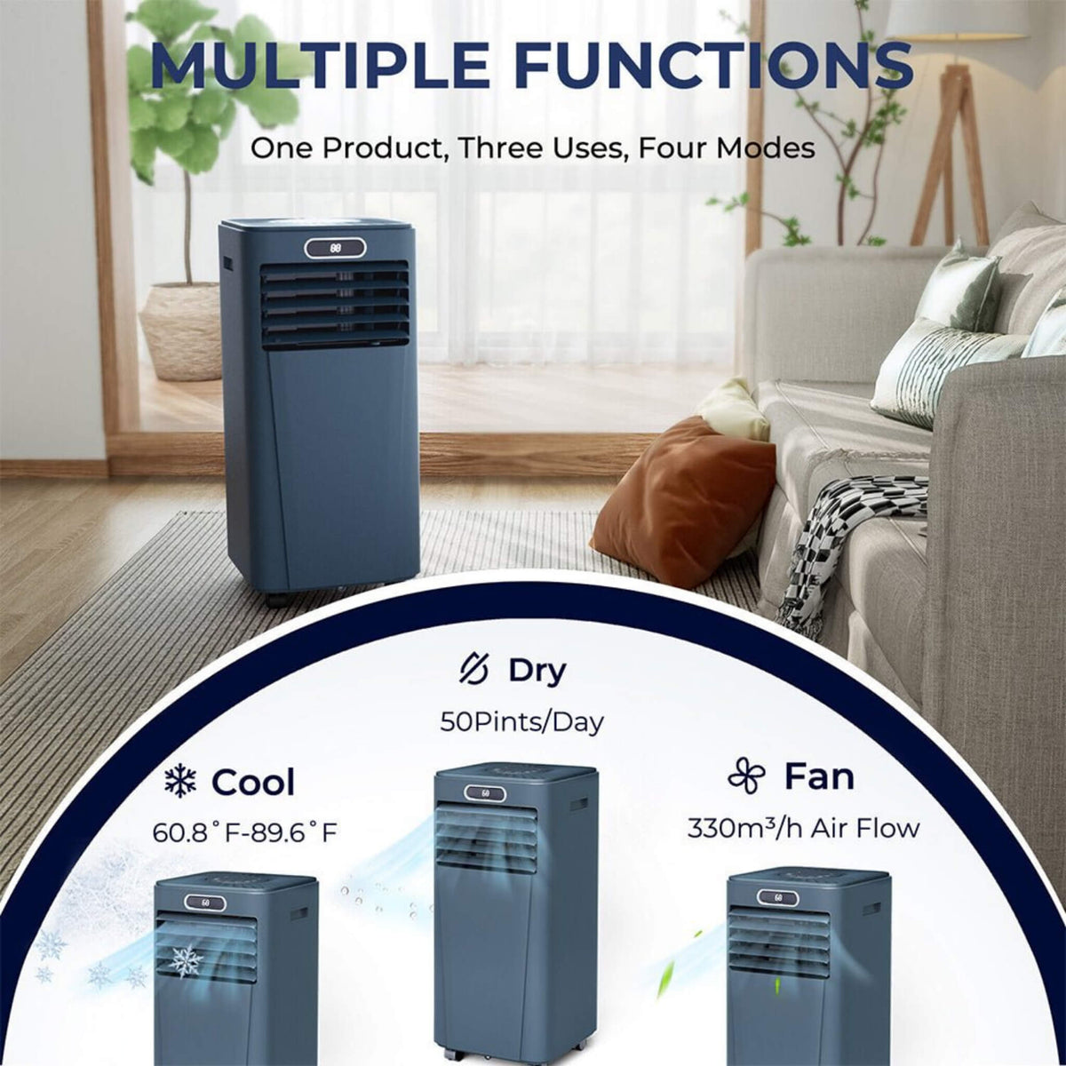 Premium 10K BTU Freestanding AC Unit With Remote Control (SAK41642)
