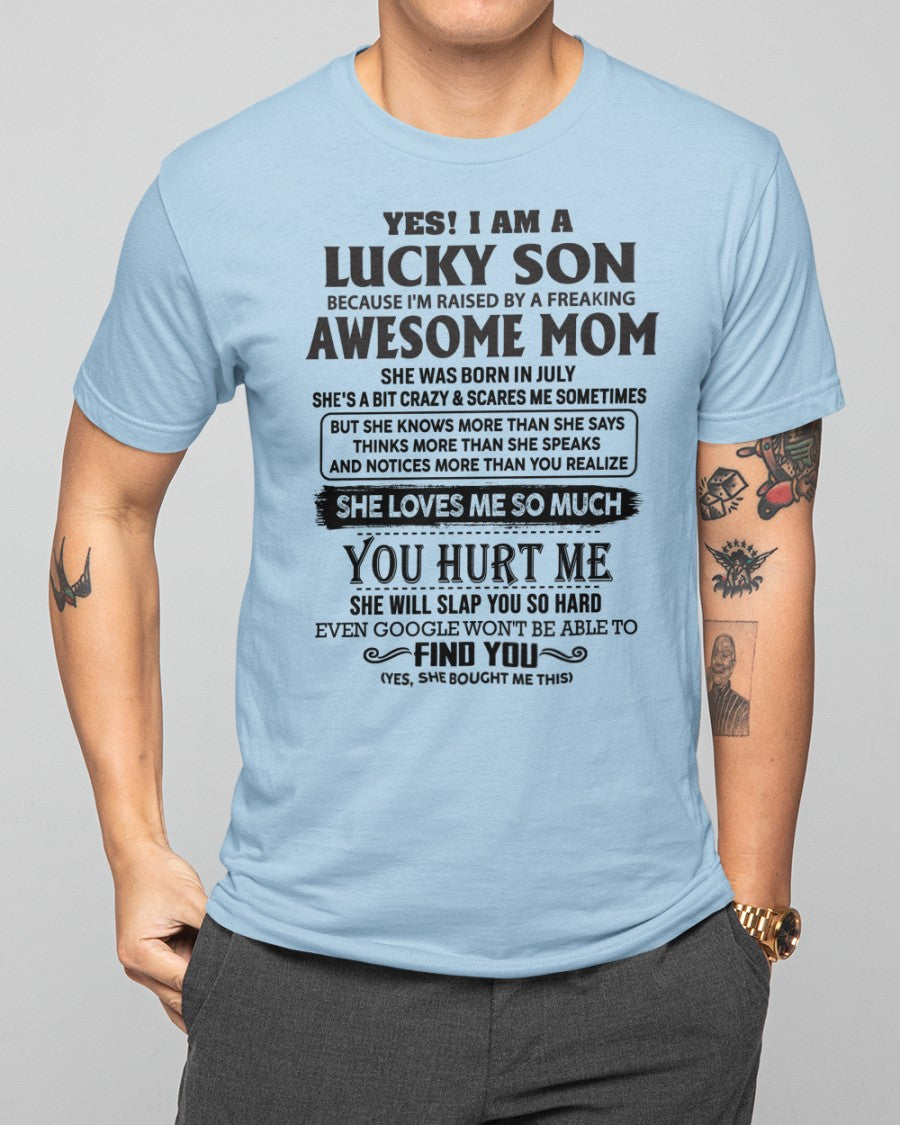 July - Yes! I'm A Lucky Son - Perfect gift for your son (SKU-LKW-07)
