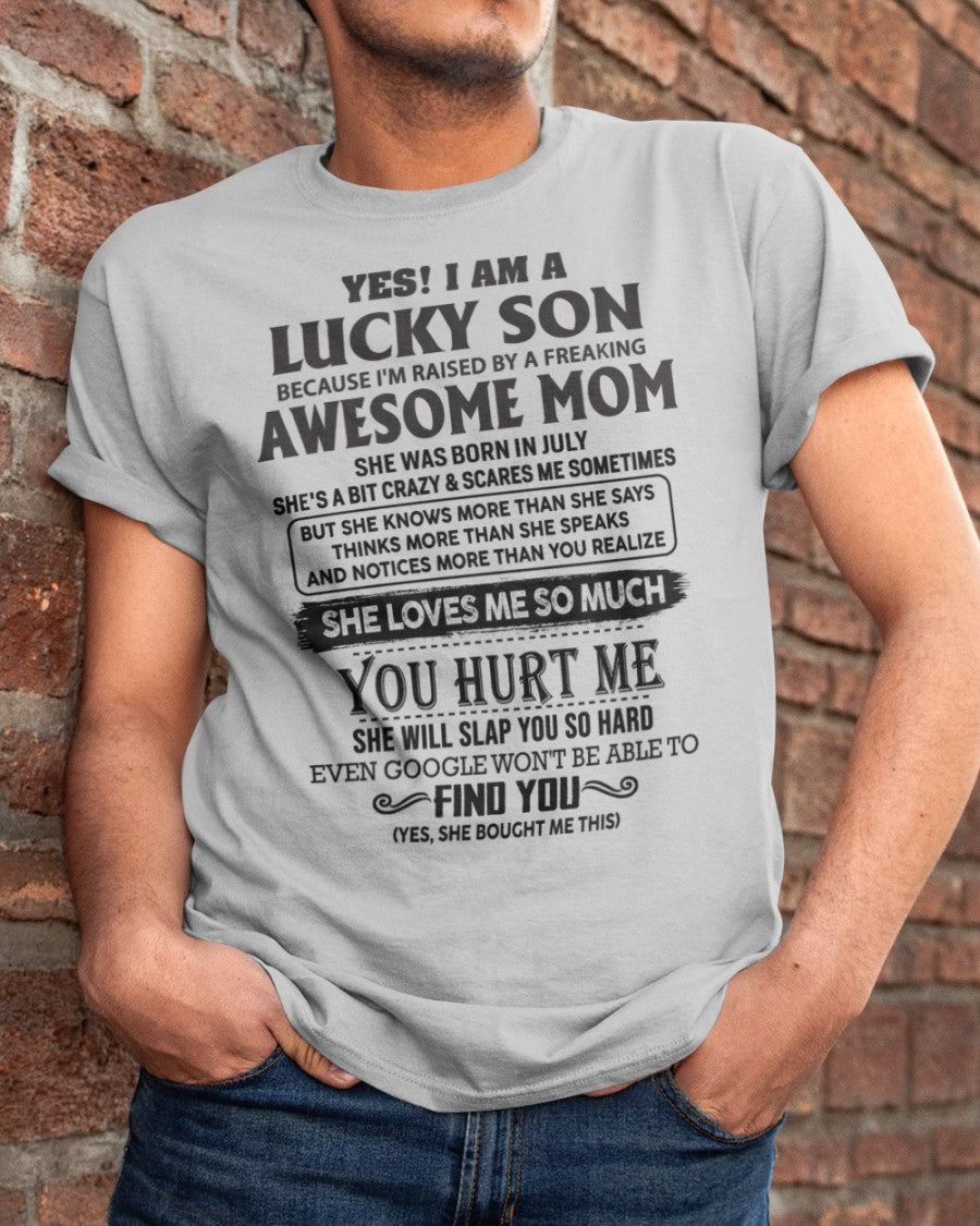 July - Yes! I'm A Lucky Son - Perfect gift for your son (SKU-LKW-07)